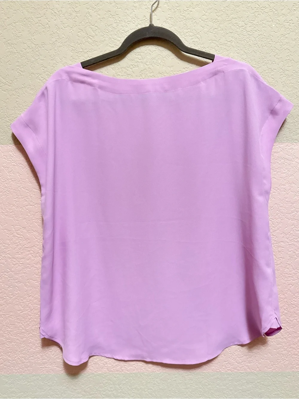 Ann Taylor Lavender Cap-Sleeve Boat Neck Blouse - Picture 2 of 3